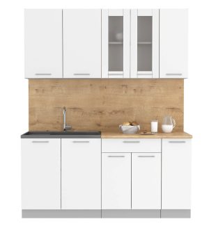 ГОТОВАЯ КУХНЯ МИЛА 1,7 (БЕЛЫЙ/ БЕЛЫЙ)