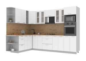 ГОТОВАЯ КУХНЯ МИЛА 1,88X3,00 (БЕЛЫЙ/ БЕЛЫЙ)