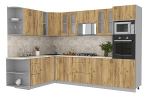 ГОТОВАЯ КУХНЯ МИЛА 1,88X3,00 (ДУБ ЗОЛОТОЙ/ ДУБ ЗОЛОТОЙ)