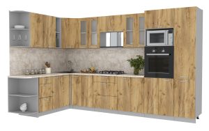 ГОТОВАЯ КУХНЯ МИЛА 1,88X3,40 (ДУБ ЗОЛОТОЙ/ ДУБ ЗОЛОТОЙ)