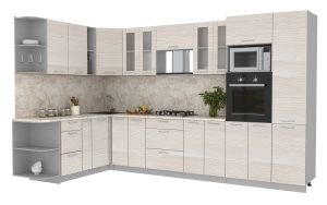ГОТОВАЯ КУХНЯ МИЛА 1,88X3,40 (ВУДЛАЙН КРЕМОВЫЙ/ ВУДЛАЙН КРЕМОВЫЙ)