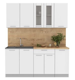 ГОТОВАЯ КУХНЯ МИЛА 1,8 (БЕЛЫЙ/ БЕЛЫЙ)