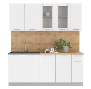 ГОТОВАЯ КУХНЯ МИЛА 1,9 (БЕЛЫЙ/ БЕЛЫЙ)