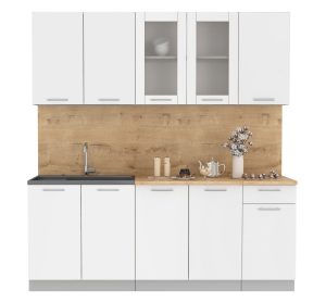 ГОТОВАЯ КУХНЯ МИЛА 2,0 (БЕЛЫЙ/ БЕЛЫЙ)