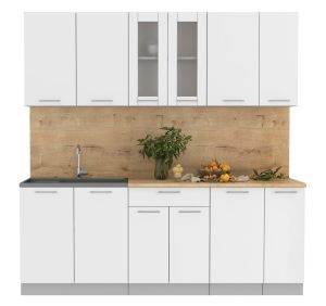 ГОТОВАЯ КУХНЯ МИЛА 2,1 (БЕЛЫЙ/ БЕЛЫЙ)