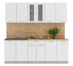 ГОТОВАЯ КУХНЯ МИЛА 2,2 (БЕЛЫЙ/ БЕЛЫЙ)