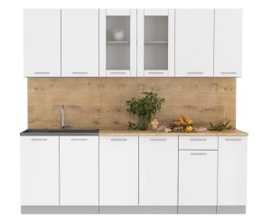 ГОТОВАЯ КУХНЯ МИЛА 2,3 (БЕЛЫЙ/ БЕЛЫЙ)