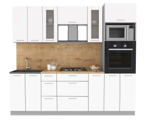 ГОТОВАЯ КУХНЯ МИЛА 2,4 ВТ (БЕЛЫЙ/ БЕЛЫЙ)