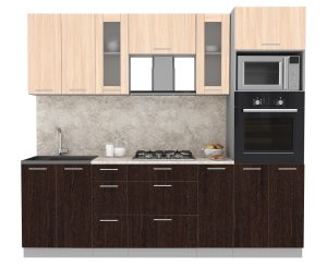 ГОТОВАЯ КУХНЯ МИЛА 2,4 ВТ (ДУБ МОЛОЧНЫЙ/ ВЕНГЕ)