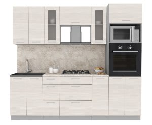 ГОТОВАЯ КУХНЯ МИЛА 2,4 ВТ (ВУДЛАЙН КРЕМОВЫЙ/ ВУДЛАЙН КРЕМОВЫЙ)