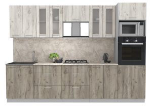 ГОТОВАЯ КУХНЯ МИЛА 3,0 ВТ (ДУБ БЕЛЫЙ/ ДУБ СЕРЫЙ)