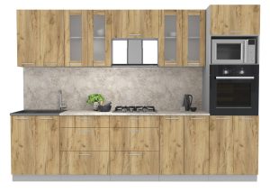 ГОТОВАЯ КУХНЯ МИЛА 3,0 ВТ (ДУБ ЗОЛОТОЙ/ ДУБ ЗОЛОТОЙ)