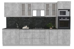 ГОТОВАЯ КУХНЯ "МИЛА32 ВТ" (БЕТОН/ БЕТОН)
