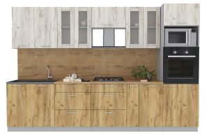 ГОТОВАЯ КУХНЯ "МИЛА32 ВТ" (ДУБ БЕЛЫЙ/ ДУБ ЗОЛОТОЙ)