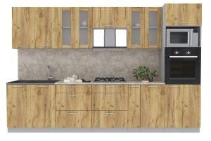 ГОТОВАЯ КУХНЯ "МИЛА32 ВТ" (ДУБ ЗОЛОТОЙ/ ДУБ ЗОЛОТОЙ)