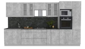 ГОТОВАЯ КУХНЯ "МИЛА36 ВТ" (БЕТОН/ БЕТОН)