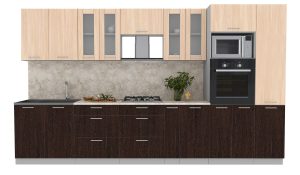 ГОТОВАЯ КУХНЯ "МИЛА36 ВТ" (ДУБ МОЛОЧНЫЙ/ ВЕНГЕ)