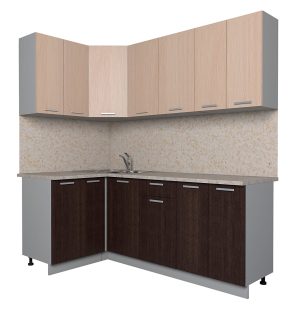 ГОТОВАЯ КУХНЯ ЛАЙТ 1,2X2,0 (ДУБ МОЛОЧНЫЙ/ ВЕНГЕ)