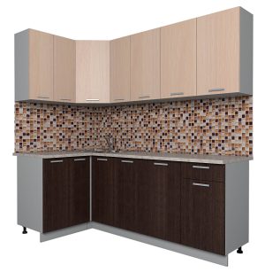 ГОТОВАЯ КУХНЯ ЛАЙТ 1,2X2,1 (ДУБ МОЛОЧНЫЙ/ ВЕНГЕ)