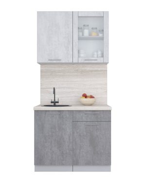 ГОТОВАЯ КУХНЯ ПЛАСТИК 1,0Б (ОКСИД СВЕТЛЫЙ/ ОКСИД ТЕМНЫЙ)