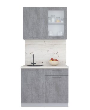 ГОТОВАЯ КУХНЯ ПЛАСТИК 1,0Б (ОКСИД ТЕМНЫЙ/ ОКСИД ТЕМНЫЙ)