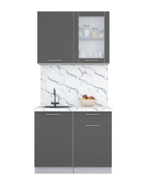 ГОТОВАЯ КУХНЯ ПЛАСТИК 1,0Б (ШТОРМ/ ШТОРМ)