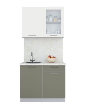 ГОТОВАЯ КУХНЯ ПЛАСТИК 1,0Б (ЗЕФИРНЫЙ/ КВАРЦЕВЫЙ)