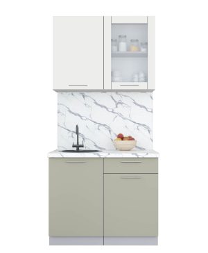 ГОТОВАЯ КУХНЯ ПЛАСТИК 1,0Б (ЗЕФИРНЫЙ/ ЛАТТЕ)