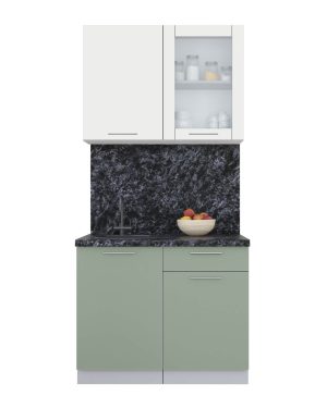 ГОТОВАЯ КУХНЯ ПЛАСТИК 1,0Б (ЗЕФИРНЫЙ/ ПОЛЫНЬ)