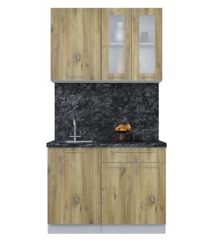 ГОТОВАЯ КУХНЯ ПЛАСТИК 1,1Б (ДУБ ЭПОКСИД/ ДУБ ЭПОКСИД)