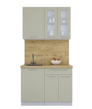 ГОТОВАЯ КУХНЯ ПЛАСТИК 1,1Б (ЛАТТЕ/ ЛАТТЕ)