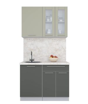 ГОТОВАЯ КУХНЯ ПЛАСТИК 1,1Б (ЛАТТЕ/ ШТОРМ)