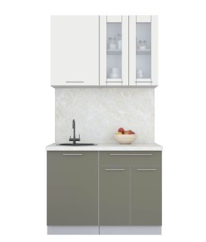 ГОТОВАЯ КУХНЯ ПЛАСТИК 1,1Б (ЗЕФИРНЫЙ/ КВАРЦЕВЫЙ)