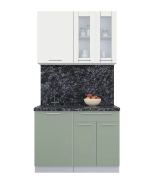 ГОТОВАЯ КУХНЯ ПЛАСТИК 1,1Б (ЗЕФИРНЫЙ/ ПОЛЫНЬ)