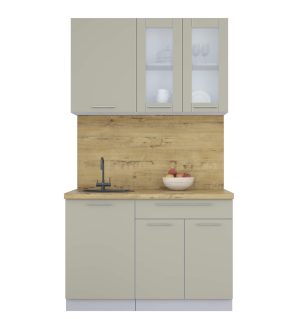 ГОТОВАЯ КУХНЯ ПЛАСТИК 1,2Б (ЛАТТЕ/ ЛАТТЕ)