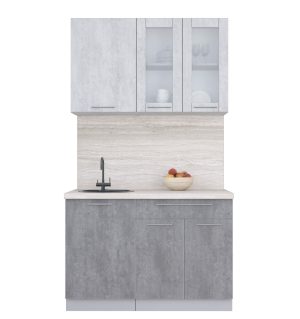 ГОТОВАЯ КУХНЯ ПЛАСТИК 1,2Б (ОКСИД СВЕТЛЫЙ/ ОКСИД ТЕМНЫЙ)