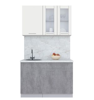 ГОТОВАЯ КУХНЯ ПЛАСТИК 1,2Б (ЗЕФИРНЫЙ/ ОКСИД ТЕМНЫЙ)