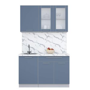 ГОТОВАЯ КУХНЯ ПЛАСТИК 1,3Б (АРКТИЧЕСКИЙ/ АРКТИЧЕСКИЙ)