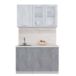 ГОТОВАЯ КУХНЯ ПЛАСТИК 1,3Б (ОКСИД СВЕТЛЫЙ/ ОКСИД ТЕМНЫЙ)