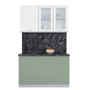 ГОТОВАЯ КУХНЯ ПЛАСТИК 1,3Б (ЗЕФИРНЫЙ/ ПОЛЫНЬ)