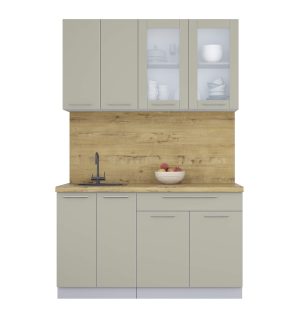 ГОТОВАЯ КУХНЯ ПЛАСТИК 1,4Б (ЛАТТЕ/ ЛАТТЕ)