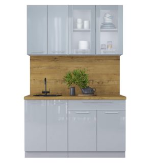 ГОТОВАЯ КУХНЯ ПЛАСТИК 1,4Б (ТУМАННЫЙ ГЛЯНЕЦ/ ТУМАННЫЙ ГЛЯНЕЦ)