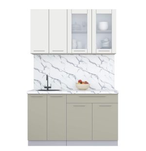 ГОТОВАЯ КУХНЯ ПЛАСТИК 1,4Б (ЗЕФИРНЫЙ/ ЛАТТЕ)