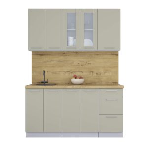 ГОТОВАЯ КУХНЯ ПЛАСТИК 1,6Б (ЛАТТЕ/ ЛАТТЕ)