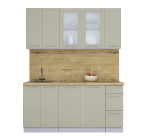 ГОТОВАЯ КУХНЯ ПЛАСТИК 1,7Б (ЛАТТЕ/ ЛАТТЕ)