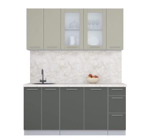 ГОТОВАЯ КУХНЯ ПЛАСТИК 1,7Б (ЛАТТЕ/ ШТОРМ)