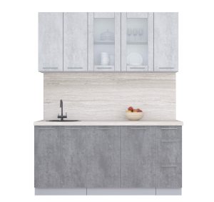 ГОТОВАЯ КУХНЯ ПЛАСТИК 1,7Б (ОКСИД СВЕТЛЫЙ/ ОКСИД ТЕМНЫЙ)