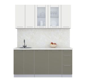 ГОТОВАЯ КУХНЯ ПЛАСТИК 1,7Б (ЗЕФИРНЫЙ/ КВАРЦЕВЫЙ)