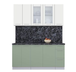 ГОТОВАЯ КУХНЯ ПЛАСТИК 1,7Б (ЗЕФИРНЫЙ/ ПОЛЫНЬ)