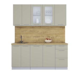 ГОТОВАЯ КУХНЯ ПЛАСТИК 1,8Б (ЛАТТЕ/ ЛАТТЕ)